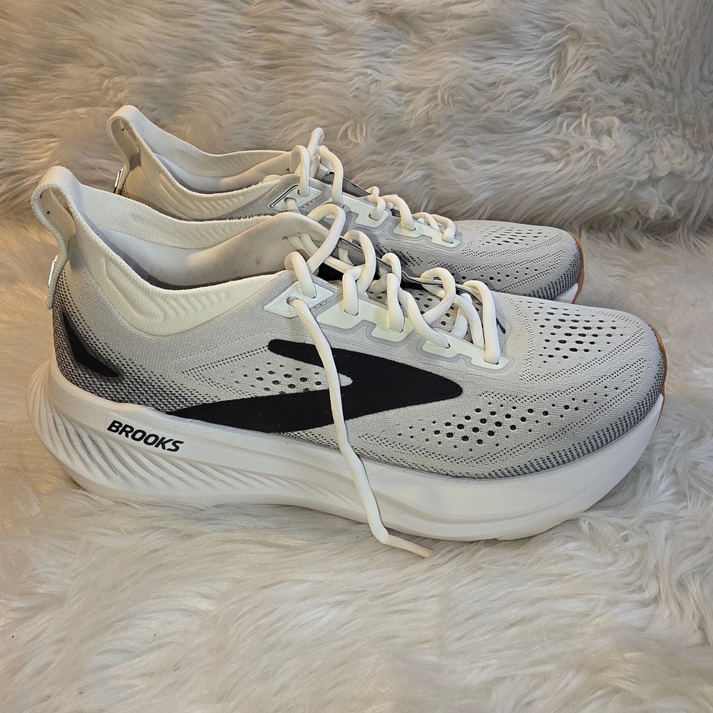 Brooks Glycerin 23 Running Shoes Women's 9.5 B White Black Biscuit